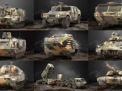  American Wheeled And Tracked Military Vehicles 9 in 1 PBR Vol 1 