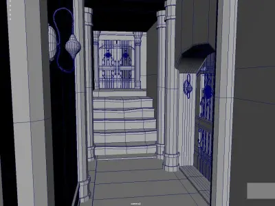 Hallaway hallway in computer program 3D model