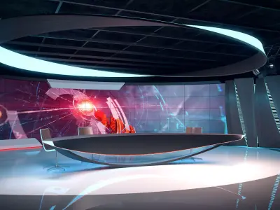 Virtual Studio 37 PBR Low-poly 3D model