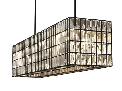 Adeline Crystal Rectangular Chandelier 3D model