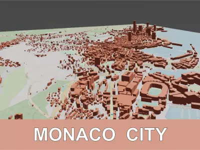 Monaco CITY BUILDINGS 3D model