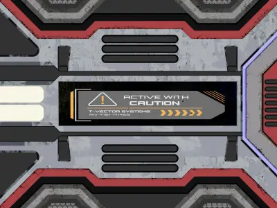 SCI-FI HANGAR DOOR 3D model