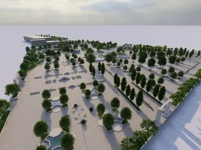Master park-public park-Private Park Landscape 3D model