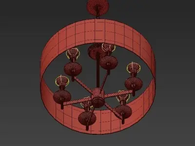 Currey and Company 9299 Bering 6 Light Chandelier 3D model