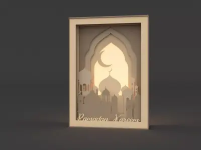 Ramadan lantern frame 3D model
