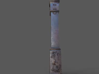 Old wood column Low-poly 3D model purchase