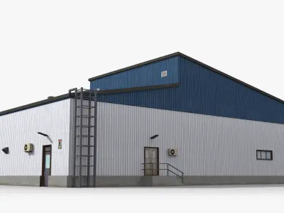 Factory x31 Low-poly 3D model
