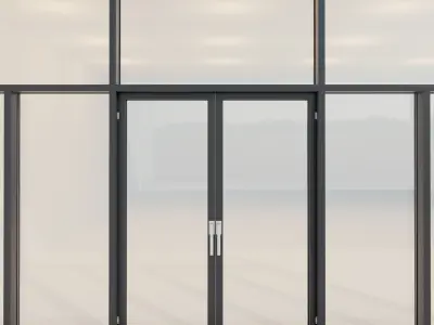 Panoramic glazing Stained glass 20 Low-poly 3D model