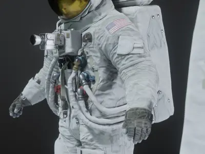  Apollo 11 A7L Spacesuit Rigged 