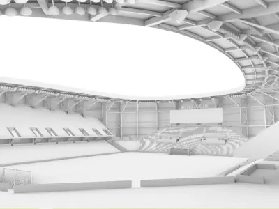 Allianz Field Stadium Low-poly 3D model