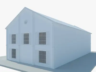Modern Warehouse interior and exterior 2 3D model