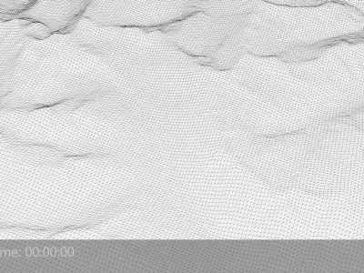 Terrain 2 Mountains and Valley Low-poly 3D model