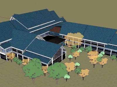 vacation spot-Resort-Fashion Leisure Hotel-0124 3D model