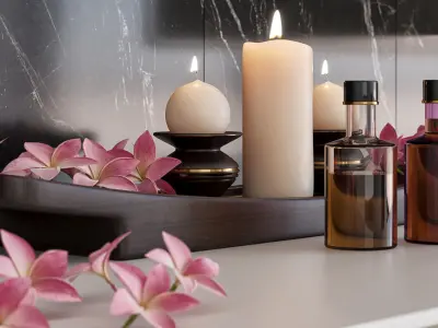 Bathroom Scene with Multi texture- Render Ready 3D model