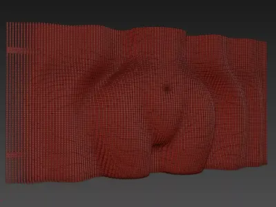 Parametric Female Body Panel Wall Decor 3D model