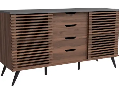4-Drawer Sideboard 3D model