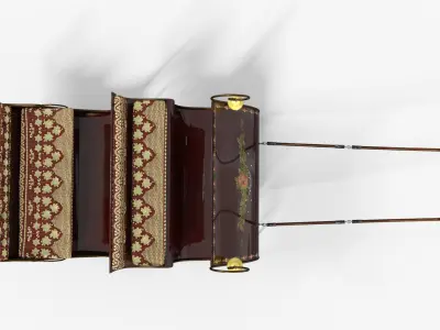  Sleigh For Santa Claus Christmas Low-poly 3D model