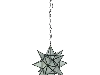 Petite Moravian Star Pendant Low-poly 3D model