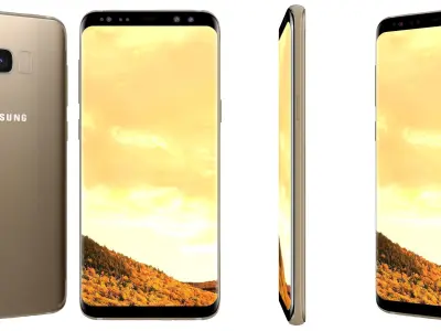 Samsung Galaxy S8 Maple Gold 3D model