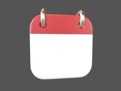 Calendar Icon v1 001 Low-poly 3D model