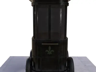 Street Food Bagel Cart 3d Model Low-poly 3D model