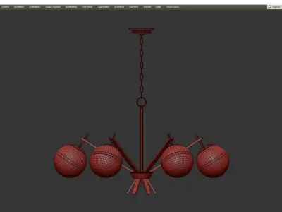 CARNIVAL SWING CHANDELIER Low-poly 3D model