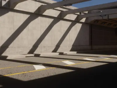 Modular Road Tunnel Assets 3D model