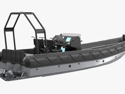  Stealth Inflatable Patrol Boat Black 
