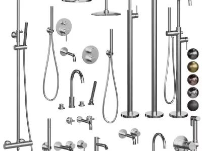 Abber Wasser Kreis faucet set 3D model