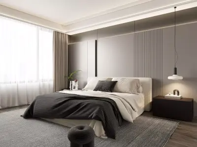 Modern Bedroom 3D Model 3D model