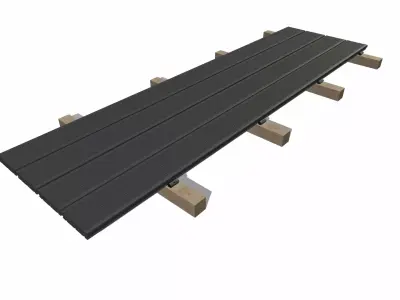 Decking board attachment point 3D model
