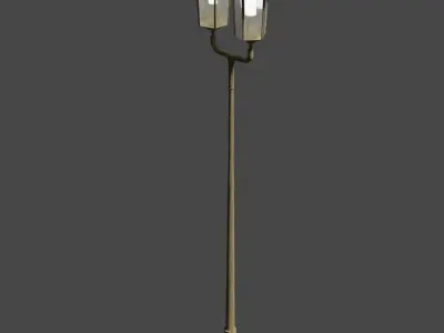 Old City Lamp Low-poly 3D model