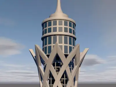 Cairo Tower 3D model