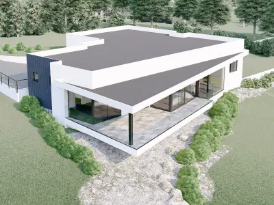 Modern House Low-poly 3D model