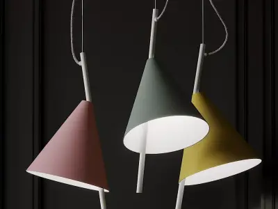 Nordic Modern Minimalist Foyer Pendant 3D model