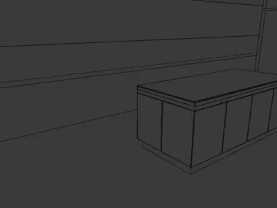 Kitchen Center Island Free low-poly 3D model