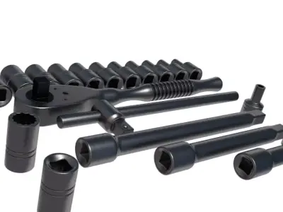 socket wrenches collections 3D model