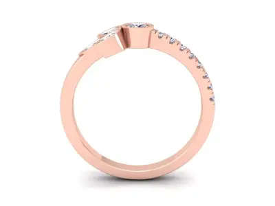 Light Weight Diamond Ring 3d Model and Render  3D print model get
