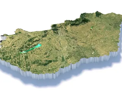 Hungary Terrain Country 3D model