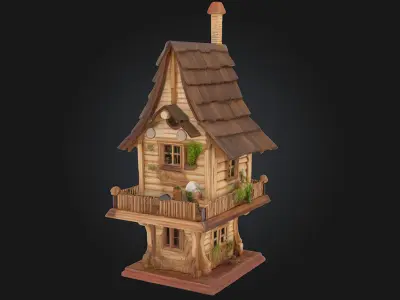 Woodland Cottage Sculpture 3D model