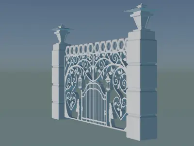 Gateway Exterior Gate 3D print model 2