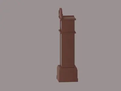 Old Grandfather Clock 3D model