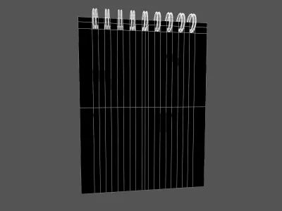 Notebook Pad With Spiral v3 001 Low-poly 3D model