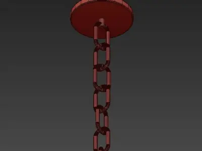Luna 8 Light Bronze Oval Chandelier 3D model