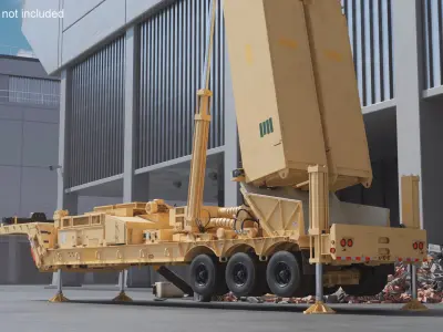  LRHW Missile Launcher Deployed with Supports Rigged 