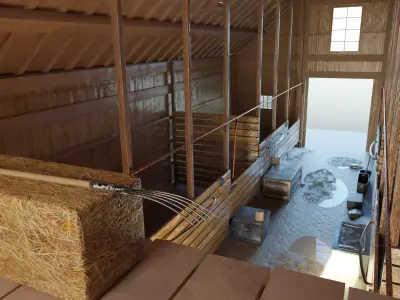 Barn Interior  3D model