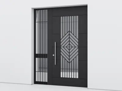 Aluminium door 193 3D model