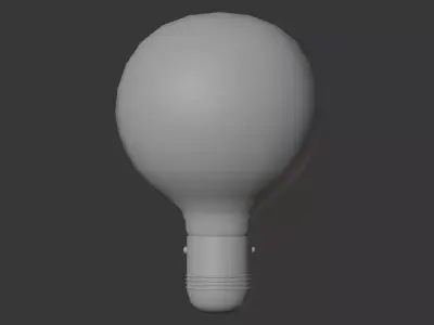 3 LIGHTBULBS Low-poly 3D model