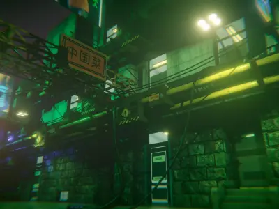cyberpunk - Cyber City Fp Low-poly 3D model