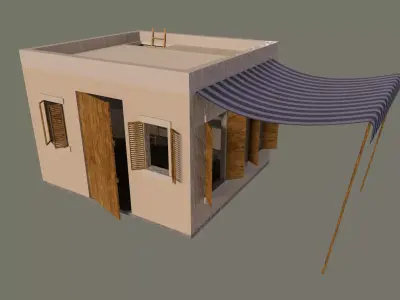 Desert House  Low-poly 3D model